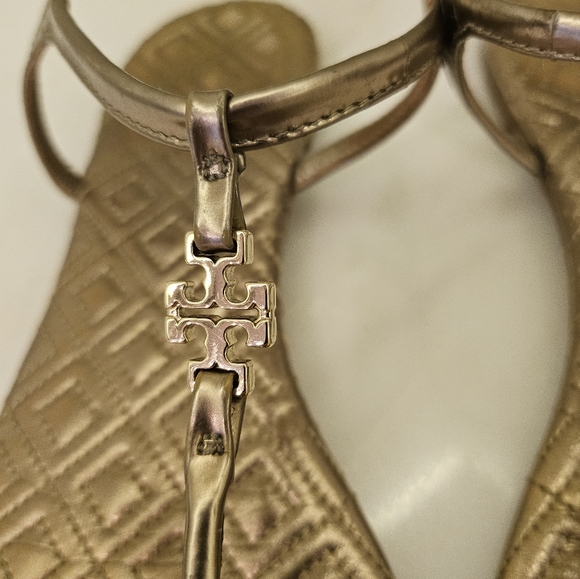 Tory Burch Marion Quilted Sandal Sz 9 - Picture 4 of 16